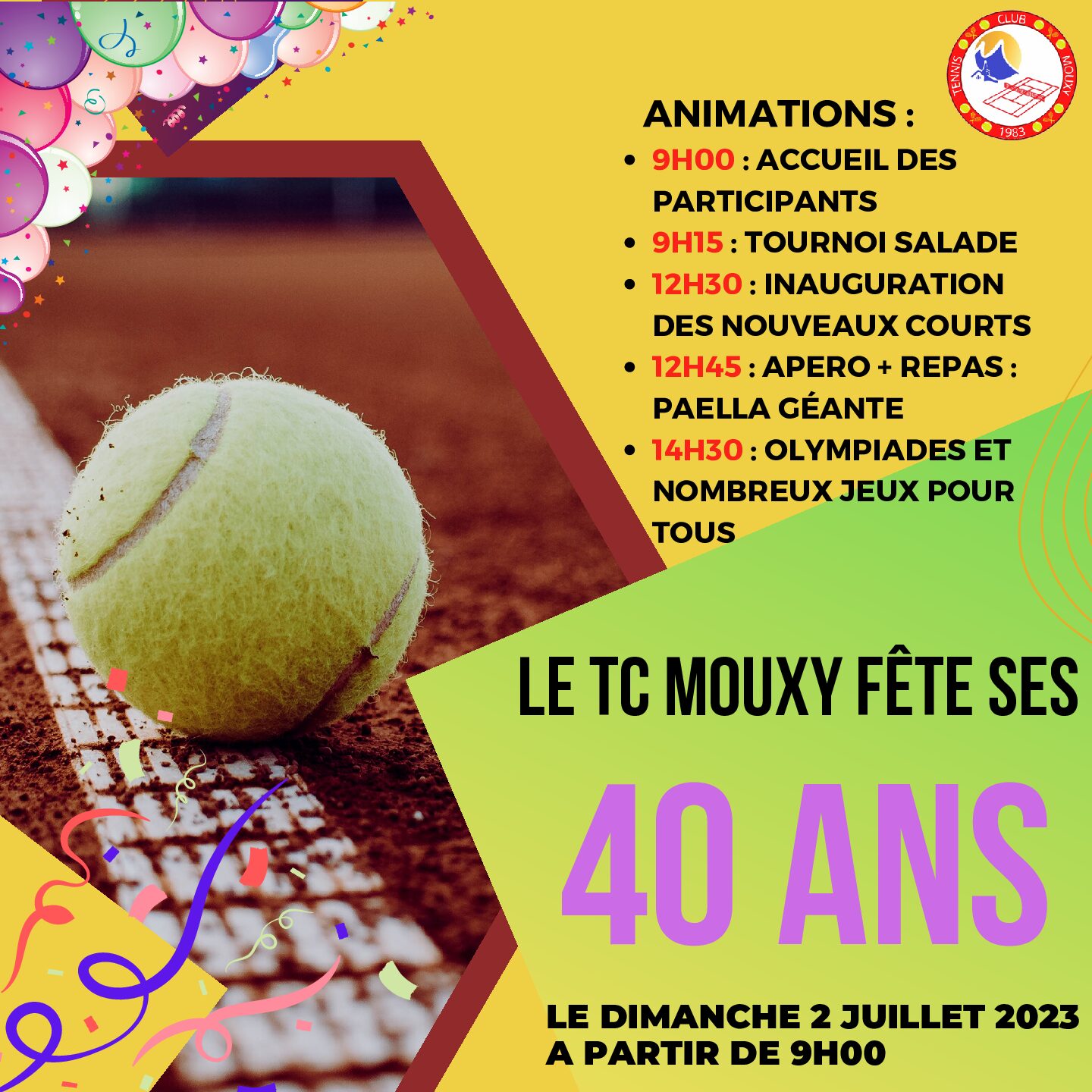 affiche 40 ans TCM 2023